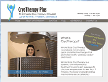 Tablet Screenshot of cryotherapyplus.com